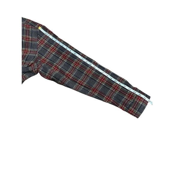 L.L.Bean Traditional Fit Plaid Flannel Button-Down Shirt Gray Red Green Men’s XL - Picture 7 of 7